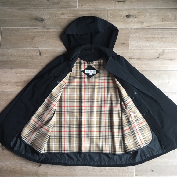 Jones New York Classic Double-Breasted Coat with Removable Plaid Lining - Picture 3 of 4